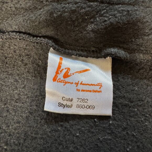 Citizens of Humanity Utility Vest Womens Large Black  Asymmetrical Zip Pockets - Picture 6 of 13